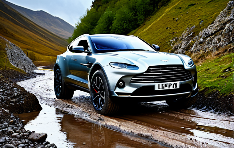 Luxurious Off-Roading**

"An Aston Martin DBX, fully clothed in mud, confidently traversing a rocky mountain path, appropriate attire, safe for work, perfect anatomy, correct proportions, natural pose, professional off-road photography, high quality, family-friendly."

**